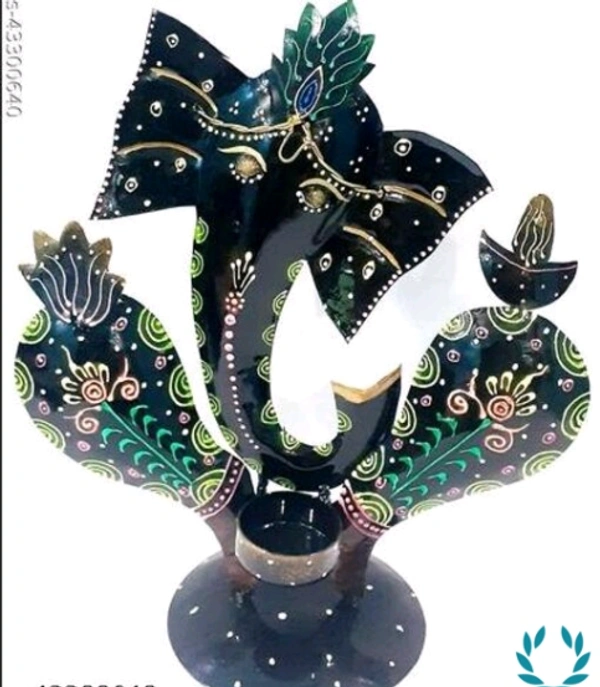  Graceful New  Type Ganesh   Tea LightCandle Holder -  Free Size, Metal, Pack of1